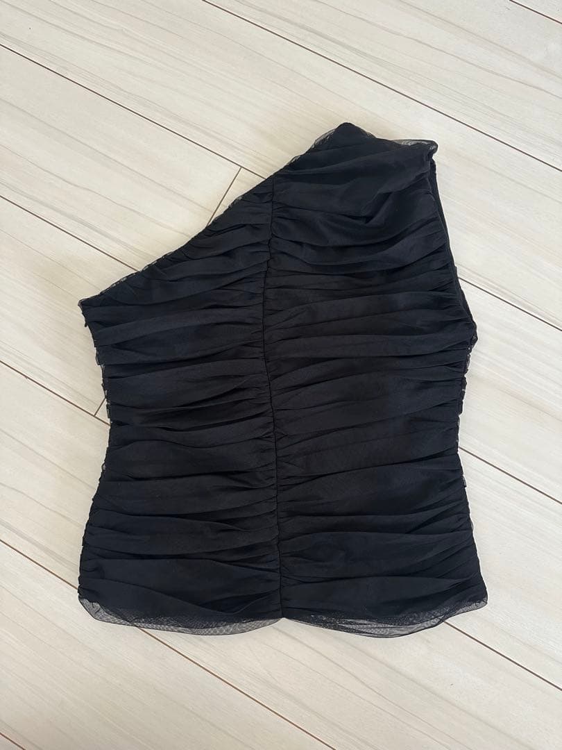 ESMOK チュールトップス　tulle tops (one shoulder)