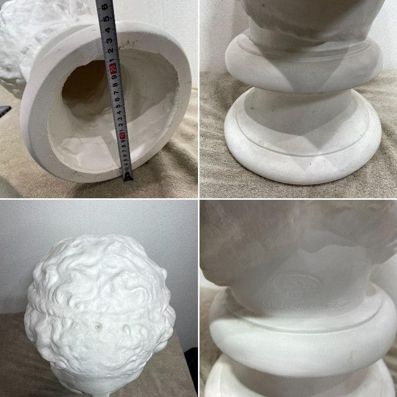 西洋 石膏像 パルテノン ラボルト デッサン 首像 アンティーク 　XＺ3374