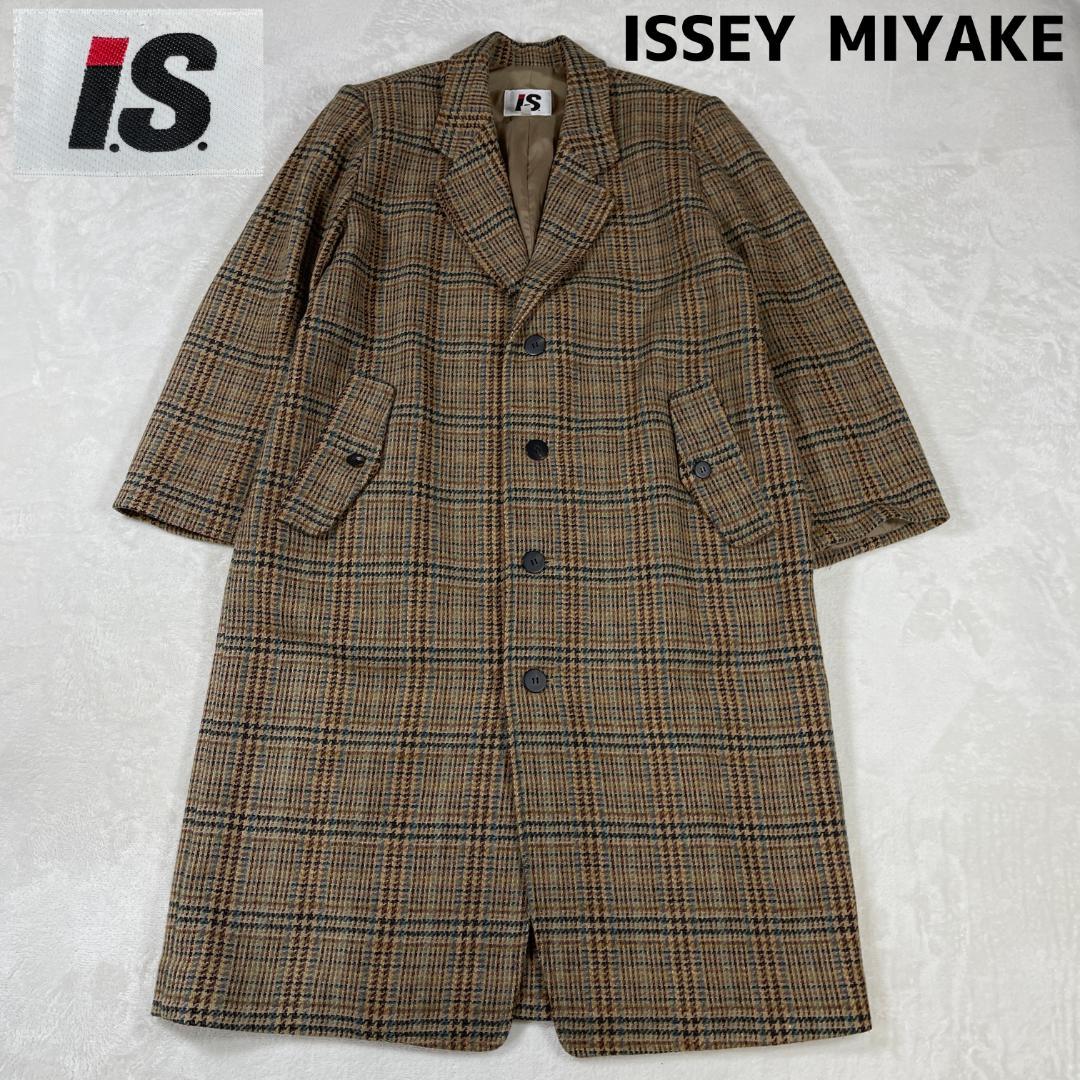 ISSEY MIYAKE I.S. ビッグシルエットチェックロングコート - メルカリ