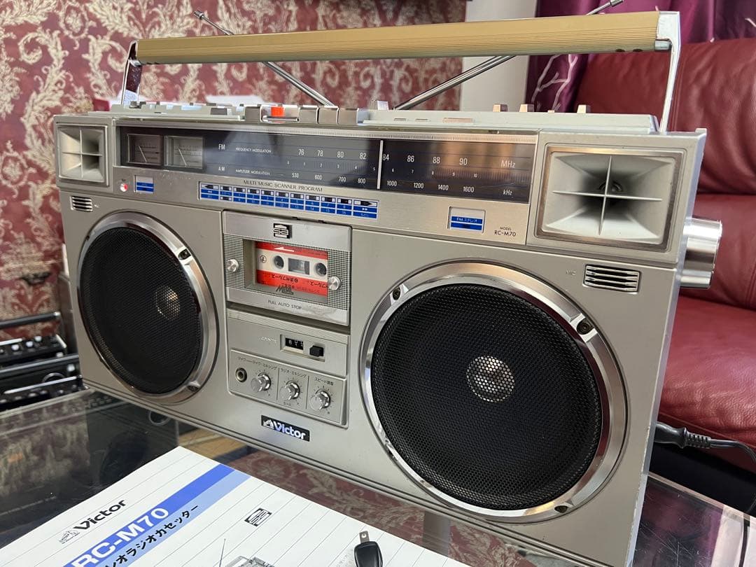 希少ビクターRC-M70 ラジオFM/AMラジカセ動作品メンテナンス済み美品