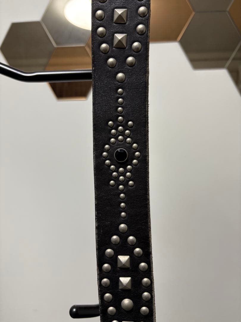 PHASE スタッズベルト 105cm 太幅 44mm 本革 USED