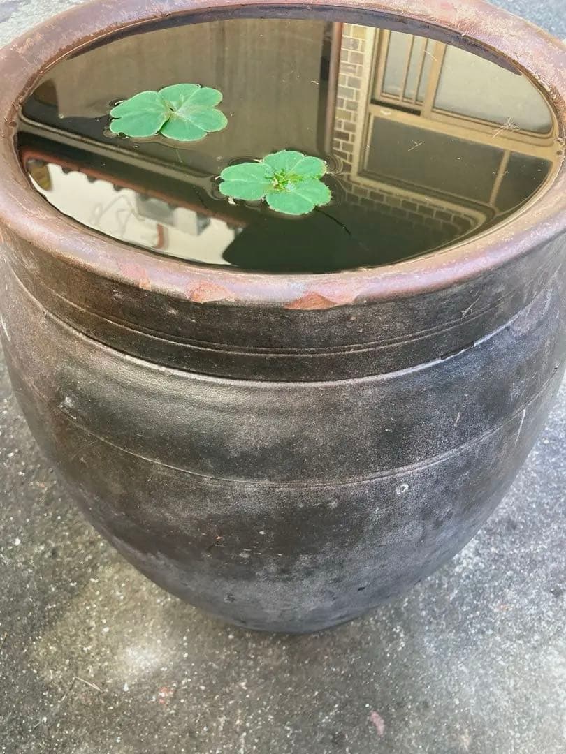 【存在感抜群】特大 古い甕 貯蔵壺 古民具 時代物 陶器 ブラック61センチ