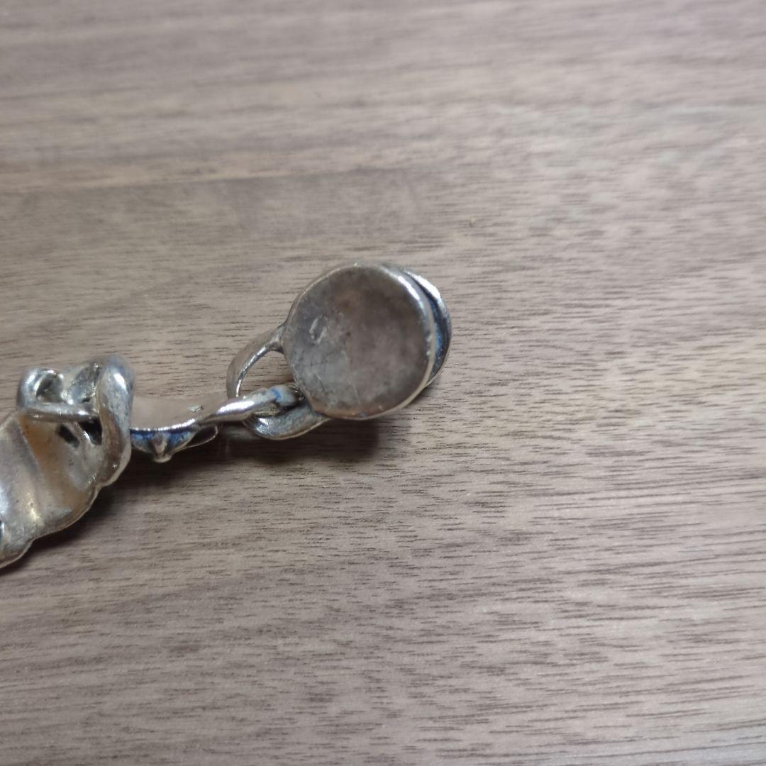 フローラルデザイン シルバー ブレスレット 重量級 ノーブランド