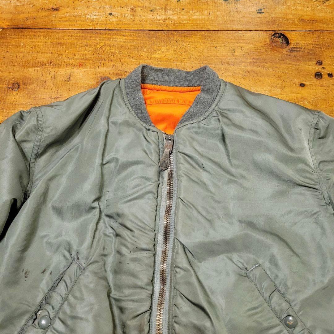 希少 60's USA製 vintage ALPHA MA-1 短丈 グリーン