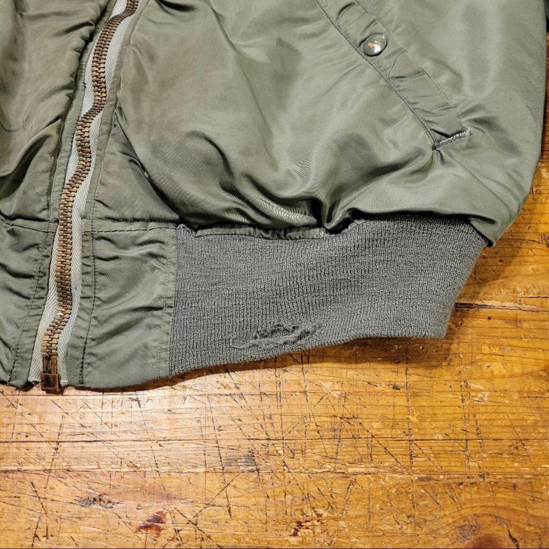 希少 60's USA製 vintage ALPHA MA-1 短丈 グリーン