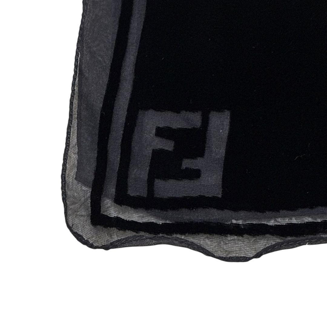 【美品】FENDI フェンディ ストール ベロア シルク混 イタリア製