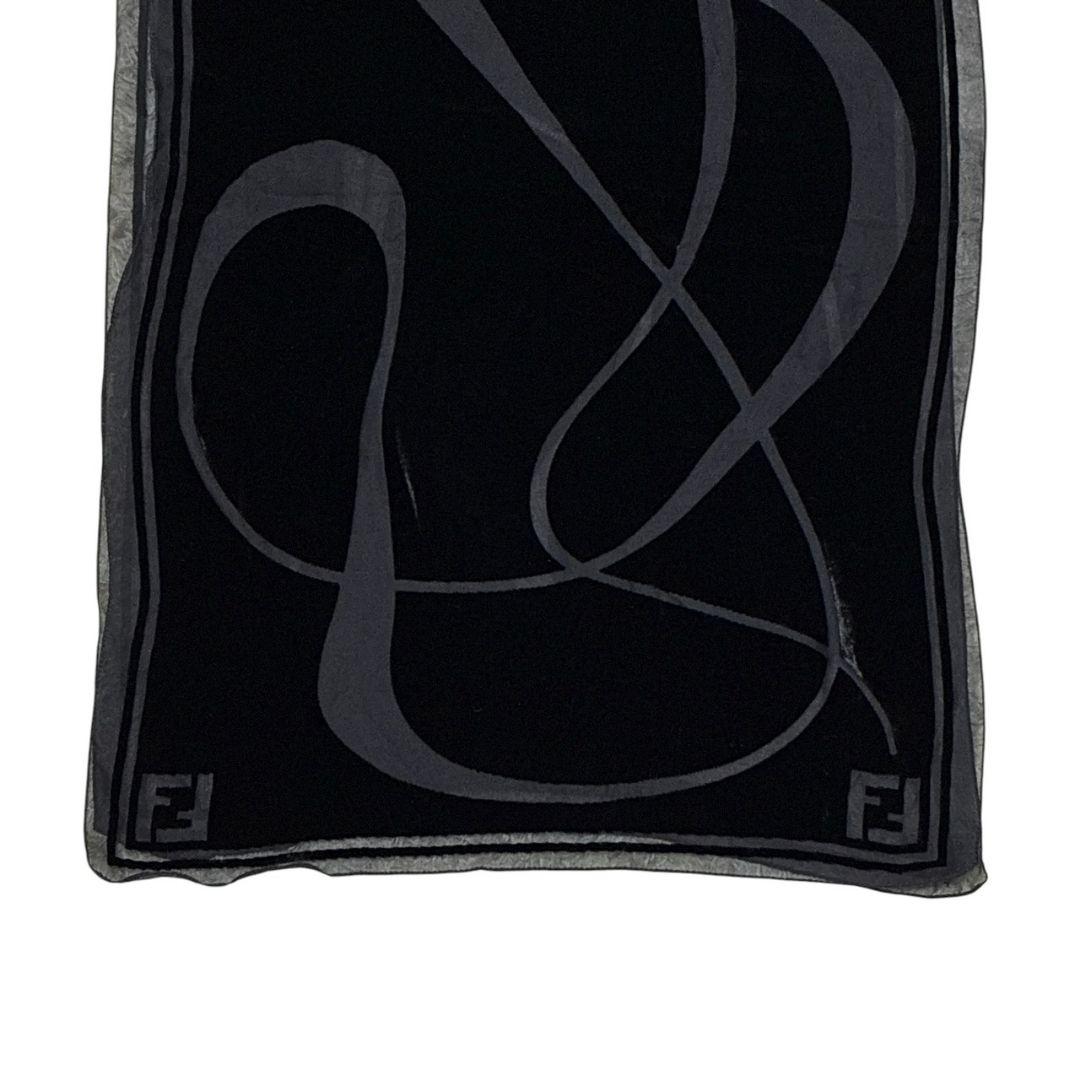 【美品】FENDI フェンディ ストール ベロア シルク混 イタリア製