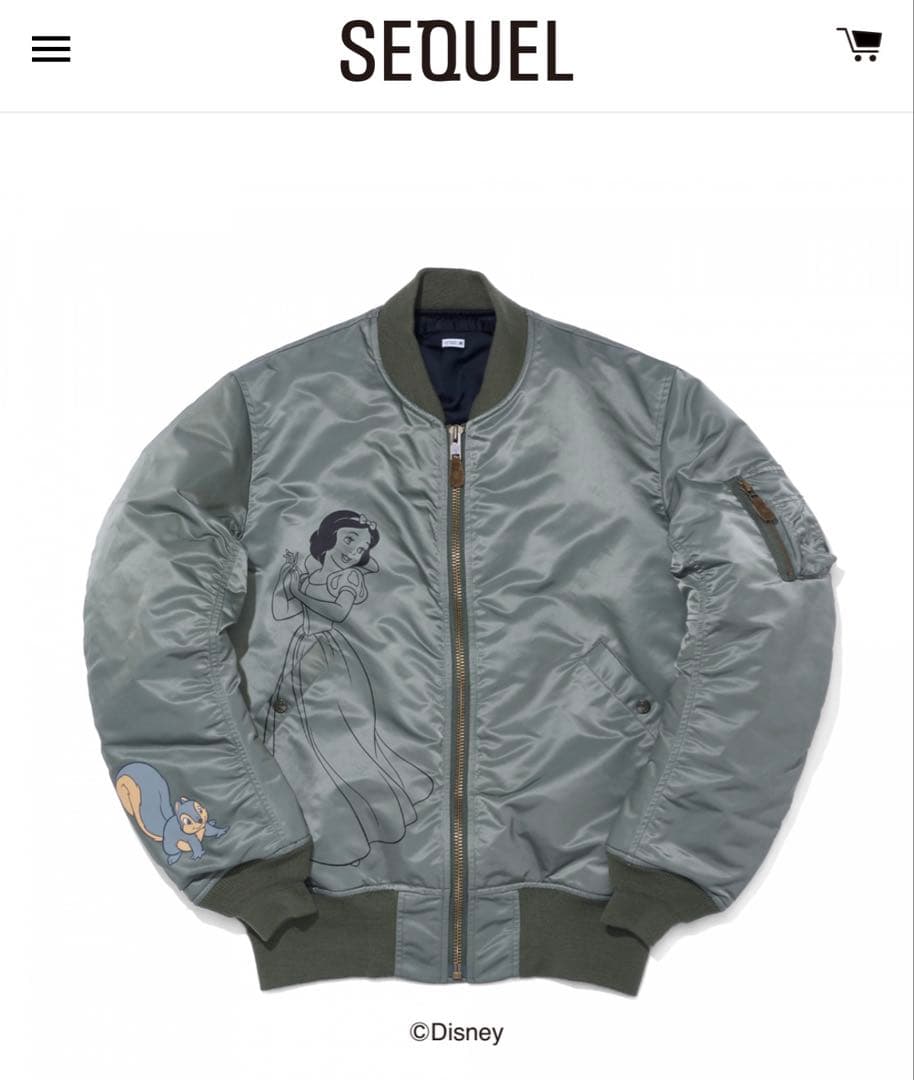 SEQUEL MA-1 オリーブ L 白雪姫 HF 藤原ヒロシ V.A - メルカリ