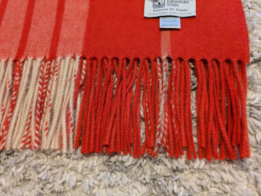 ブーゲンビリア様専用 Johnstons 100%カシミヤ 大判ストール レッド