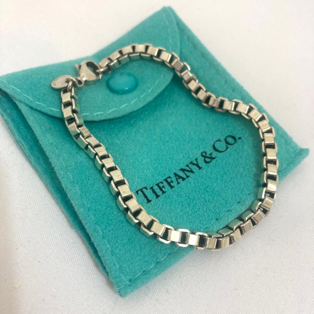 美品 Tiffany ティファニー ベネチアン チェーン ブレスレット 925