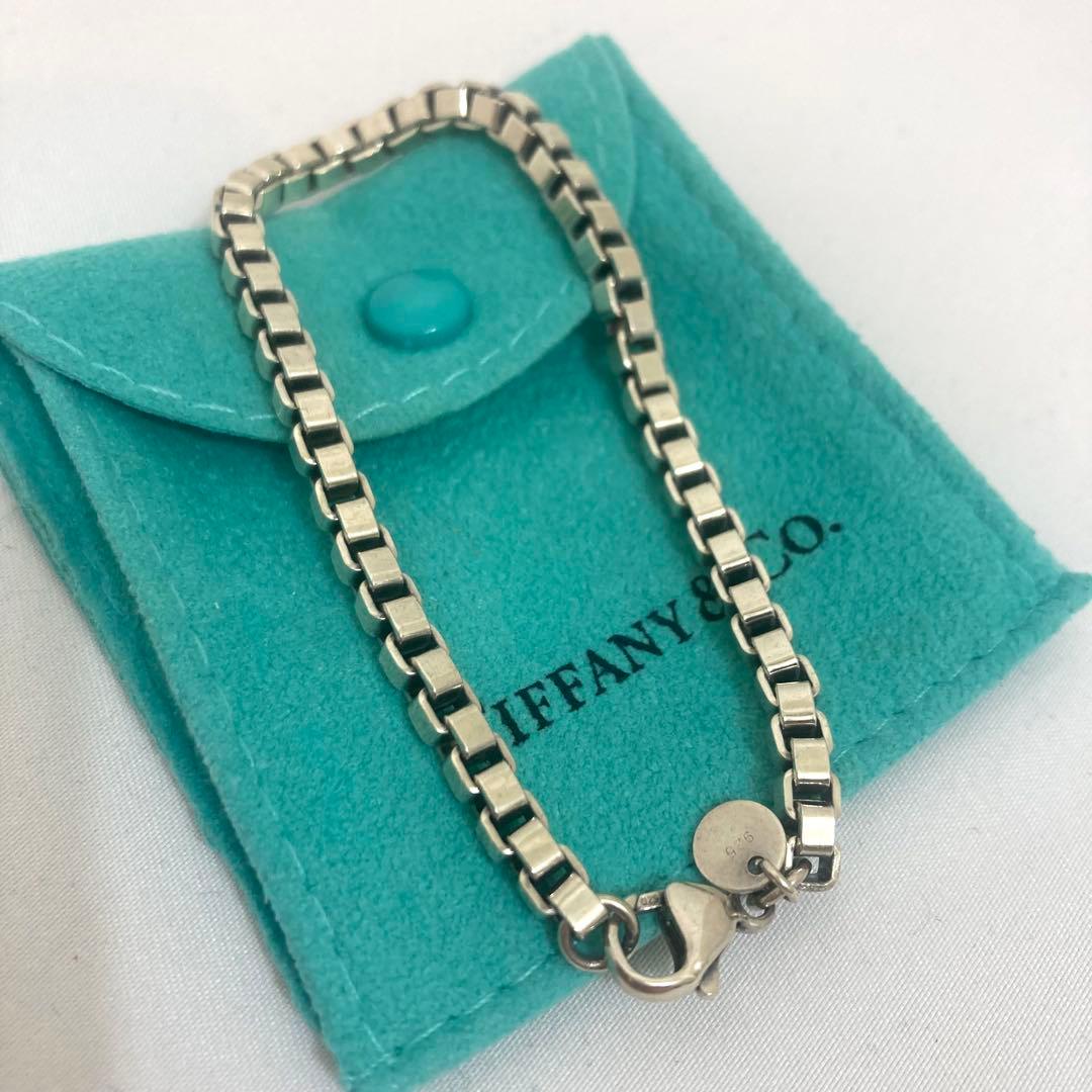 美品 Tiffany ティファニー ベネチアン チェーン ブレスレット 925
