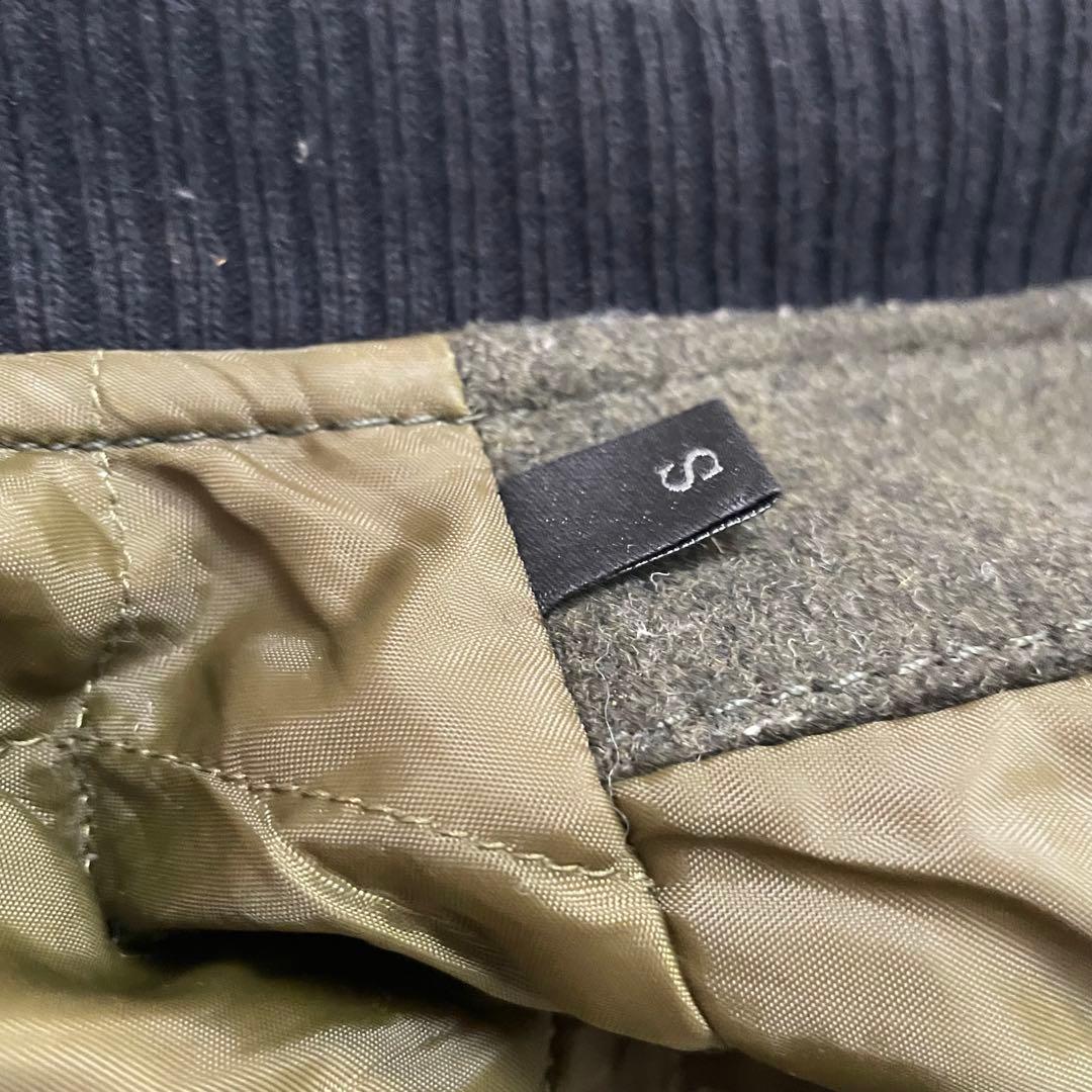 ディーゼル レザー切替 スタジャン タイガー刺繍 メルトンウール 山羊革　虎