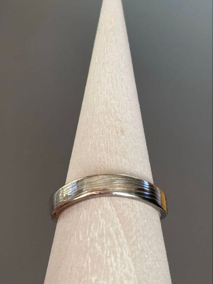 は*認様 【杢目金屋 】K18/SVマリッジリング　結婚指輪　伝統工芸手法　木目