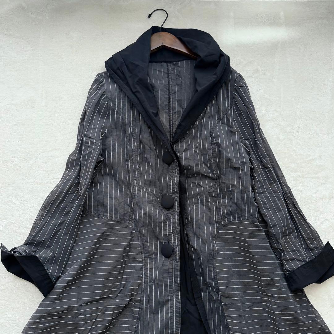 EIKO KONDO エイココンドウ タフタ フード付き ロングコート 42