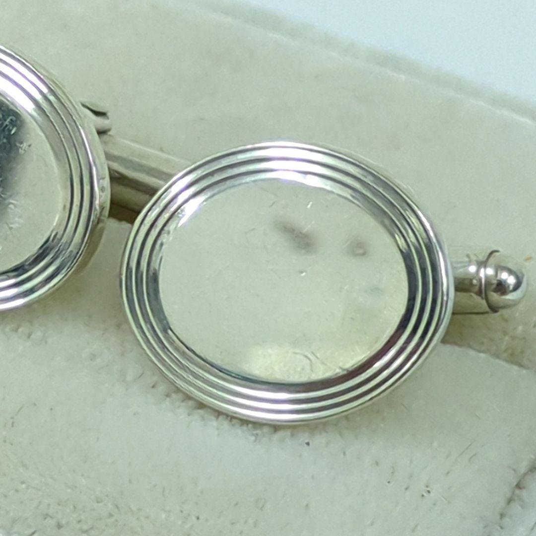 ティファニー カフリンクス シルバー925 オーバル メンズ