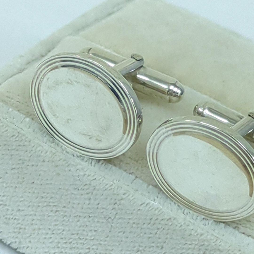 ティファニー カフリンクス シルバー925 オーバル メンズ