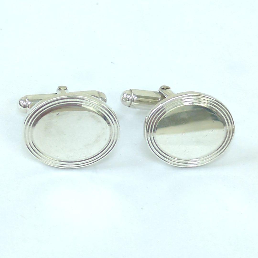 ティファニー カフリンクス シルバー925 オーバル メンズ