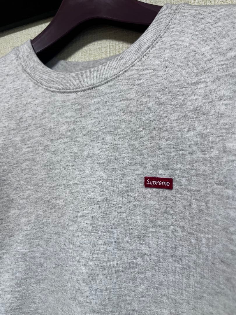 small logo Supreme クルーネック グレー