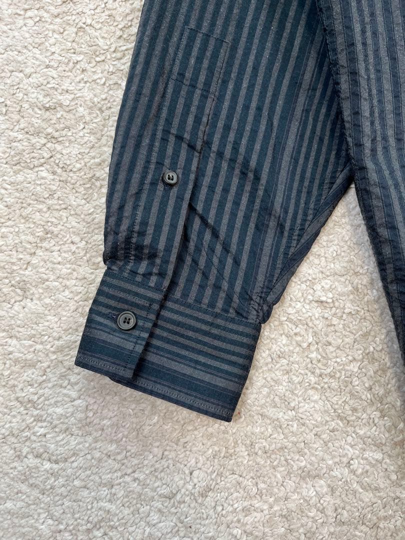 Acne Studios マルチストライプシャツ チャコールグレー 44