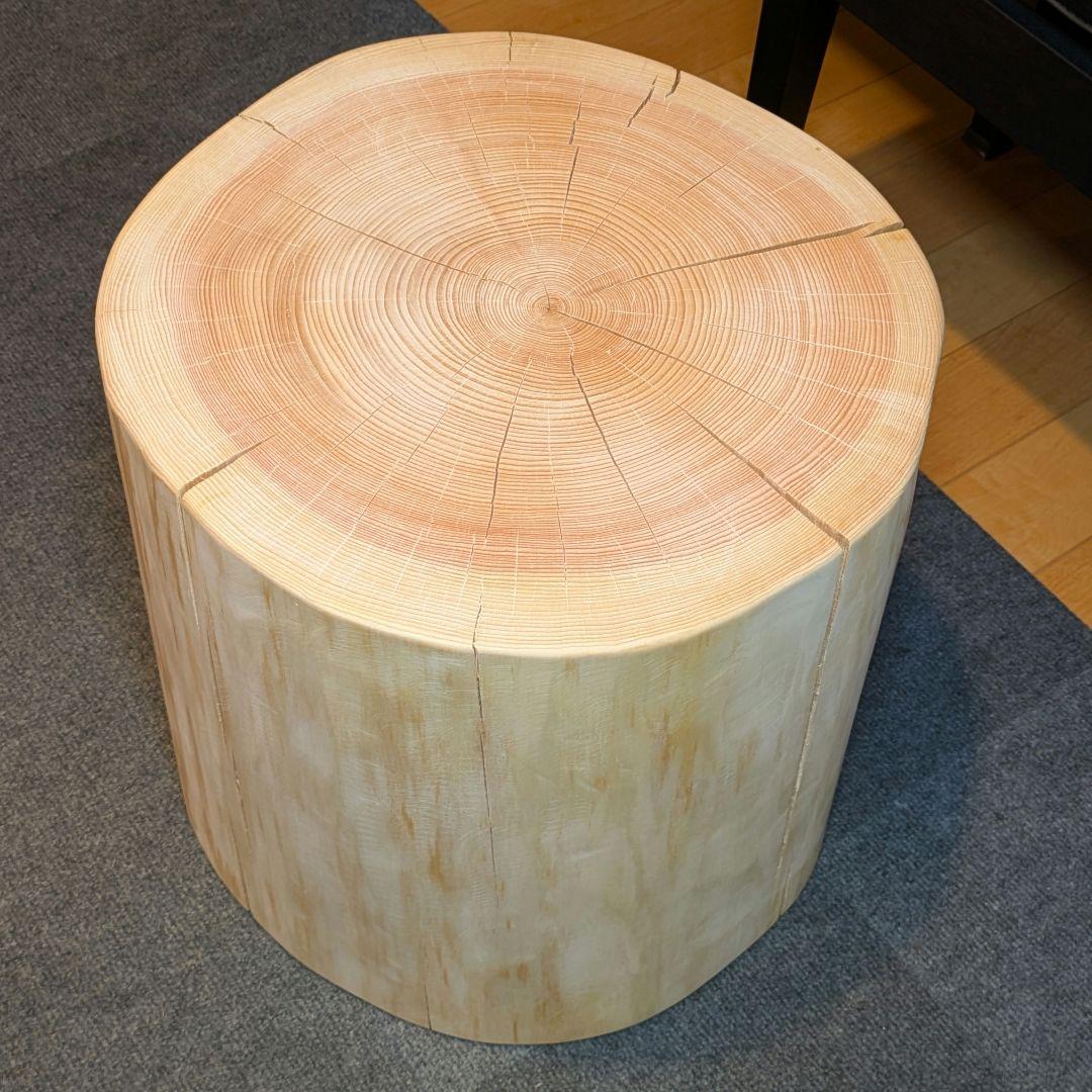 Borsalino　天然檜　特大　切り株　椅子　テーブル　高さ約43㎝
