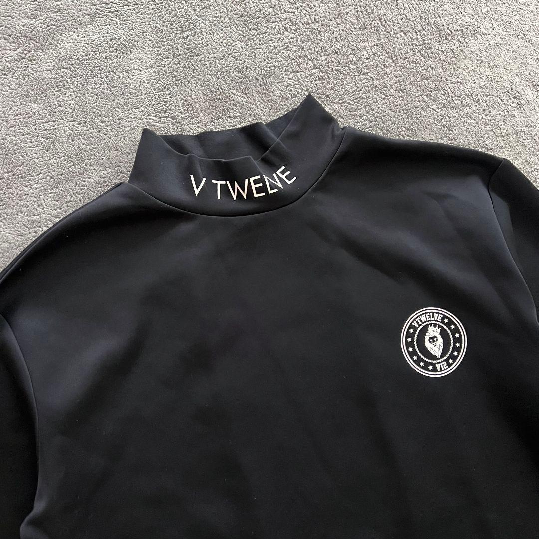 V12 ヴィトゥエルヴ 現行モデル　モックネック　長袖シャツ　メンズ　L 黒