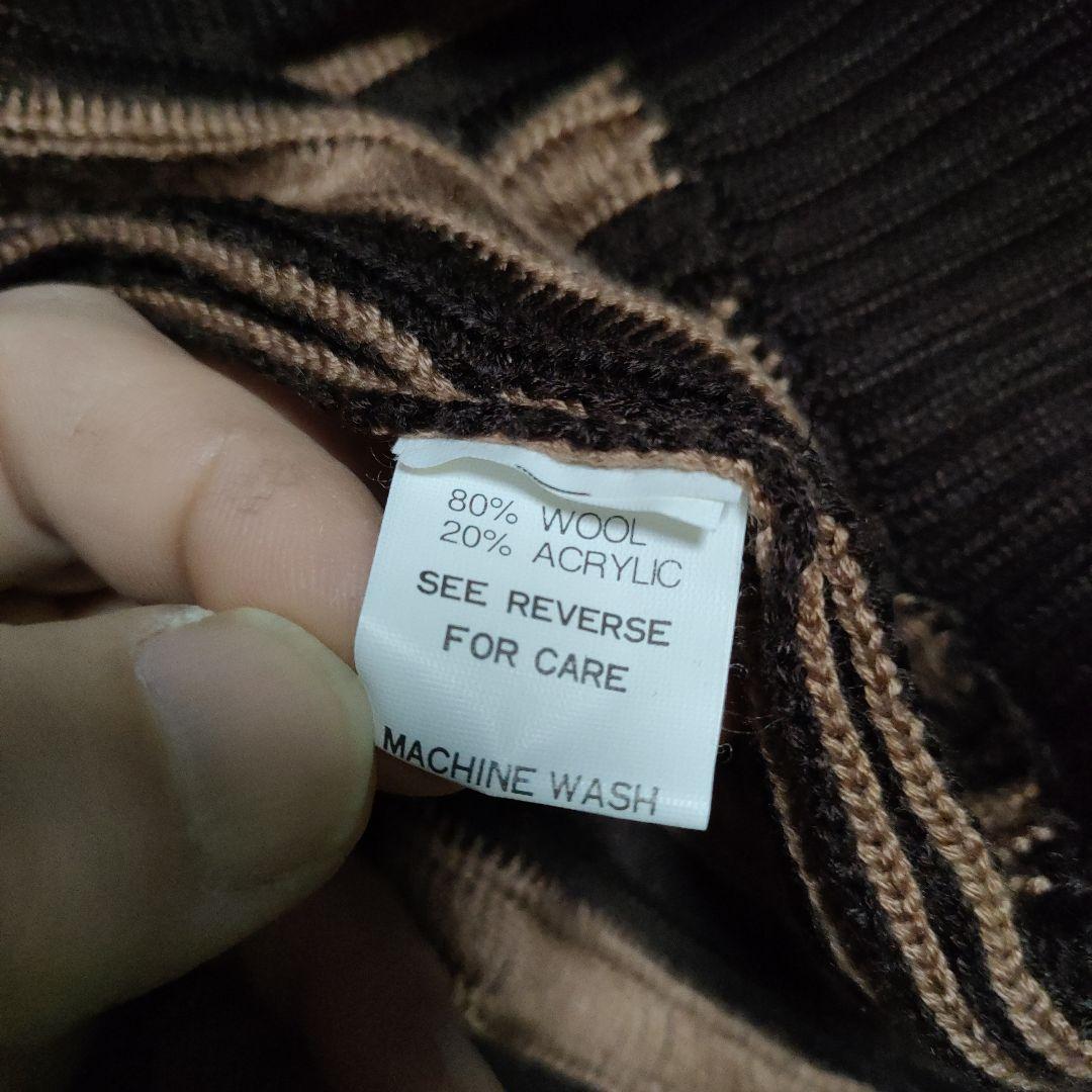 FENDI フェンディ ズッカ柄 チェック柄 ニット セーター ブラウン