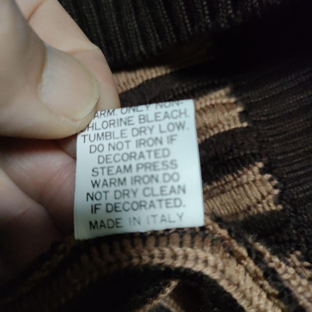 FENDI フェンディ ズッカ柄 チェック柄 ニット セーター ブラウン