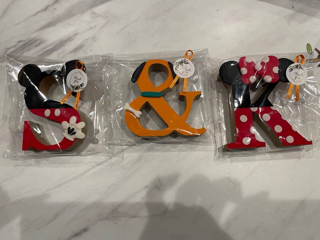 イニシャルオブジェ S K & ディズニー ミッキー ミニー - メルカリ