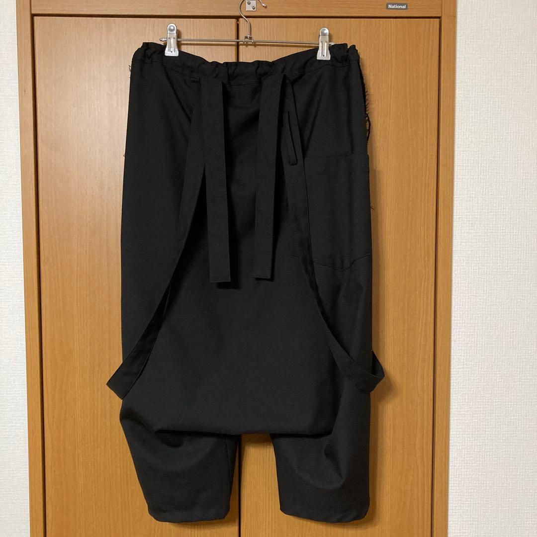 groundYギャバジンサスペンダークロップドパンツyohji yamamoto