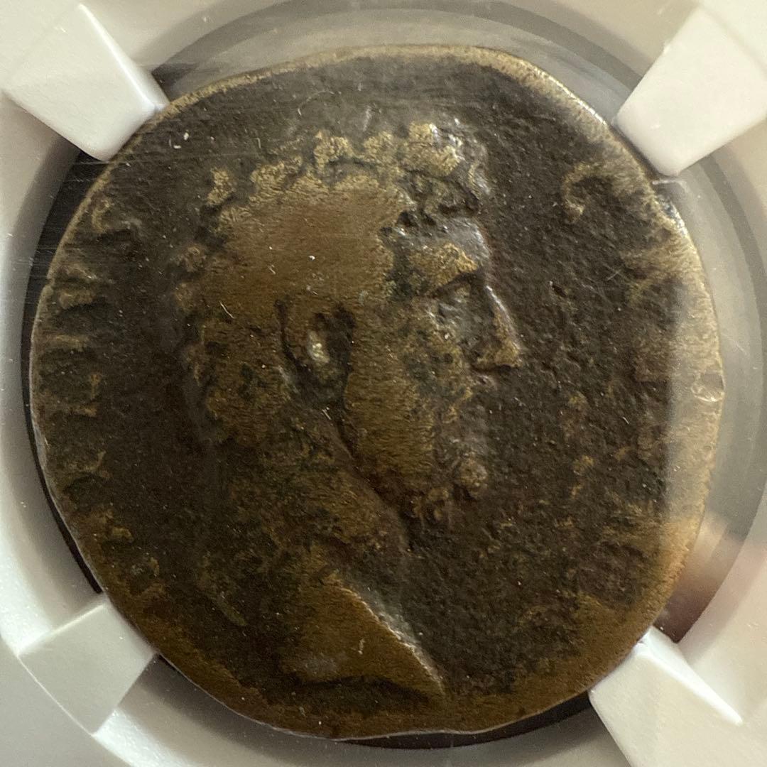 ローマ帝国 アエリウス・カエサル AD136-138 NGC鑑定済み 古代コイン