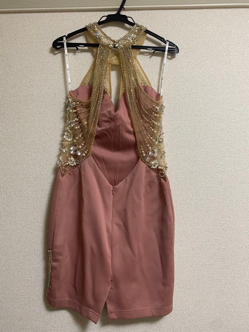 angel r AR ピンク ハイネック ビジュードレス Mサイズ
