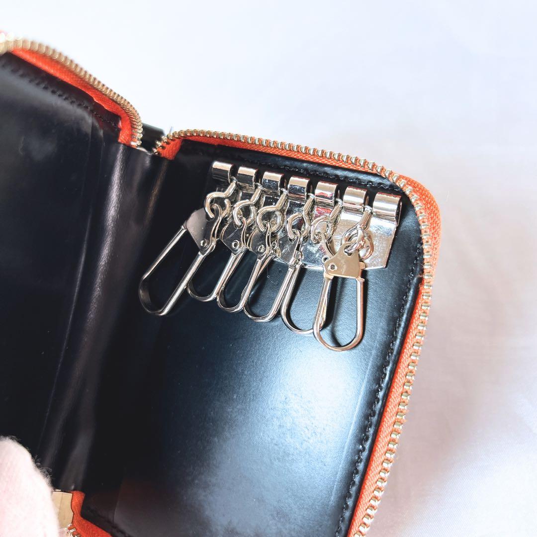 限定品 PORTER 6連 キーケース カードケース ガラスレザー ブラック