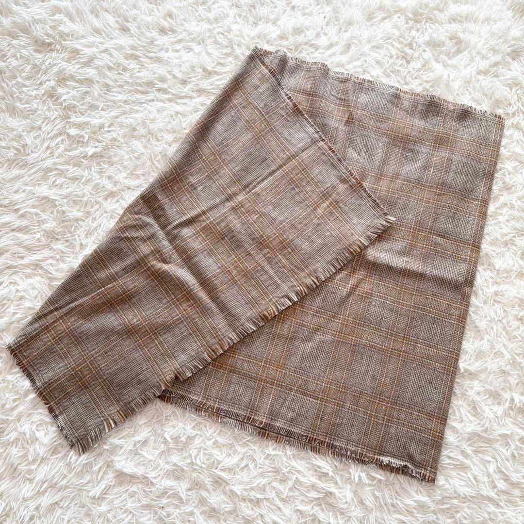 THROW スロー MIX GLENCHECK 大判ストール 定価38,