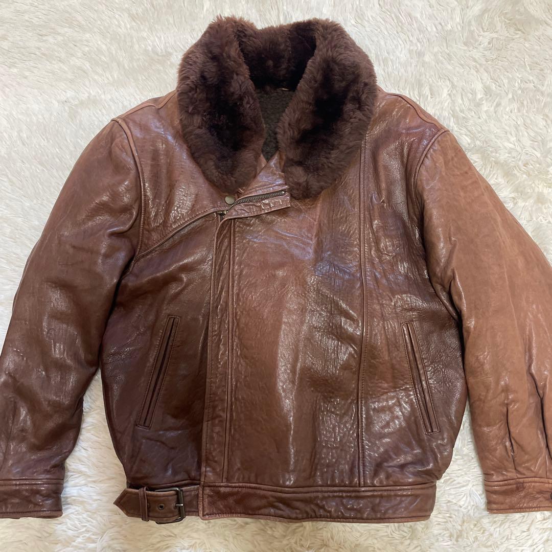 ヴィンテージ G1 フライトジャケット 襟ボア 本革 ブラウン - メルカリ