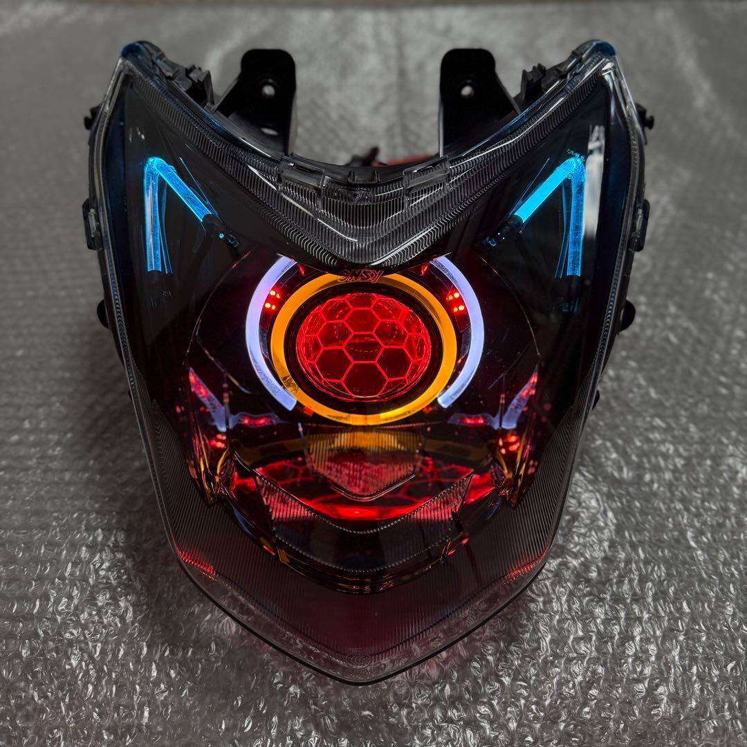 シグナスX 4型 デビルアイ LEDヘッドライト プロジェクター APP仕様