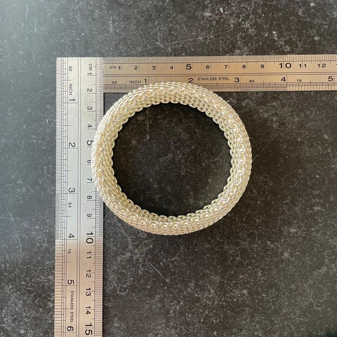 ティファニー 美品 サマセット メッシュ ワイド バングル SY4fe - メルカリ