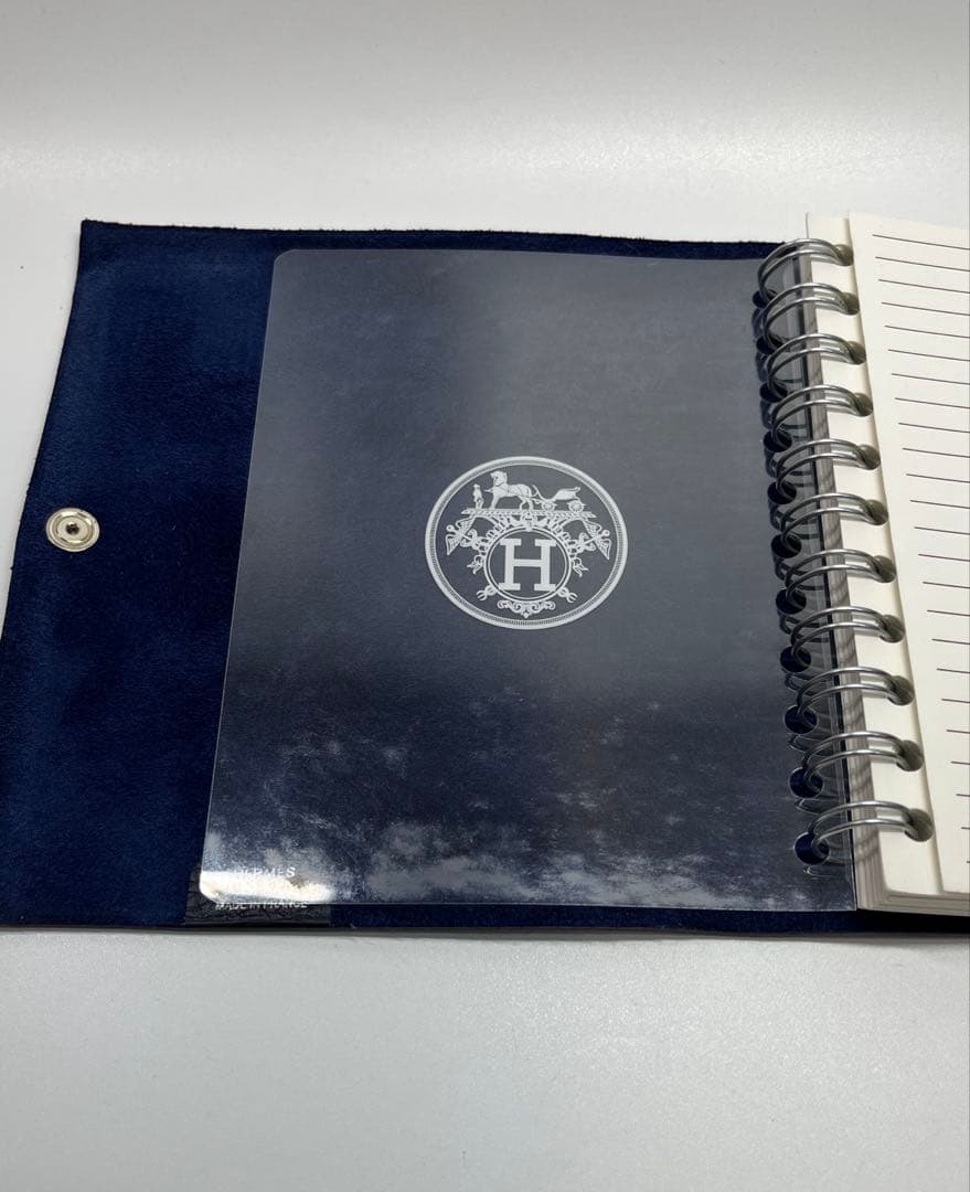 HERMESエルメス ユリス PM ダークブルー手帳【未使用品】