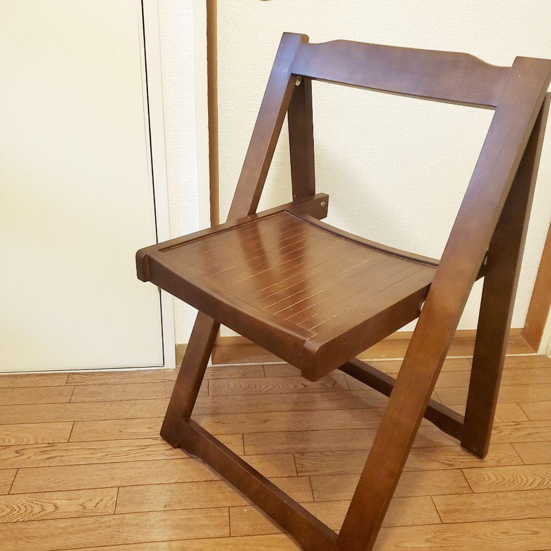ヴィンテージ 折りたたみ椅子 木製 アンティーク フォールディング