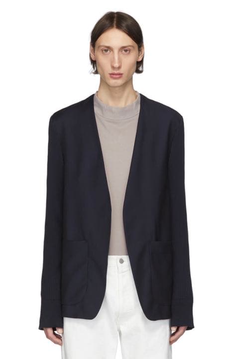 メゾンマルジェラ ノーカラージャケット ボタンレス イタリア製