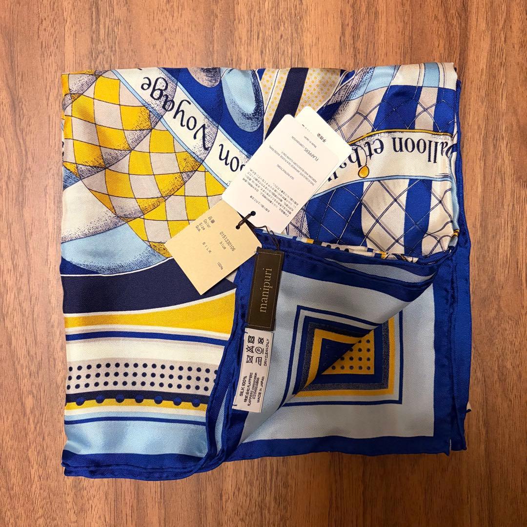 マニプリ　シルクスカーフ　80×80cm