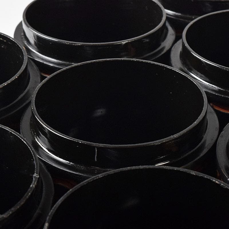 ぶりぶり様専用 中国 堆朱 堆黒 倶利雕 棗 十点 時代箱付 F R8377B