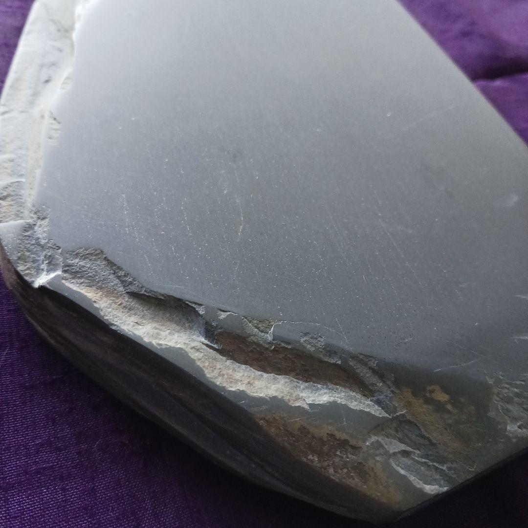和硯　硯板　蒼龍石⑰　曲線と直線の融合美