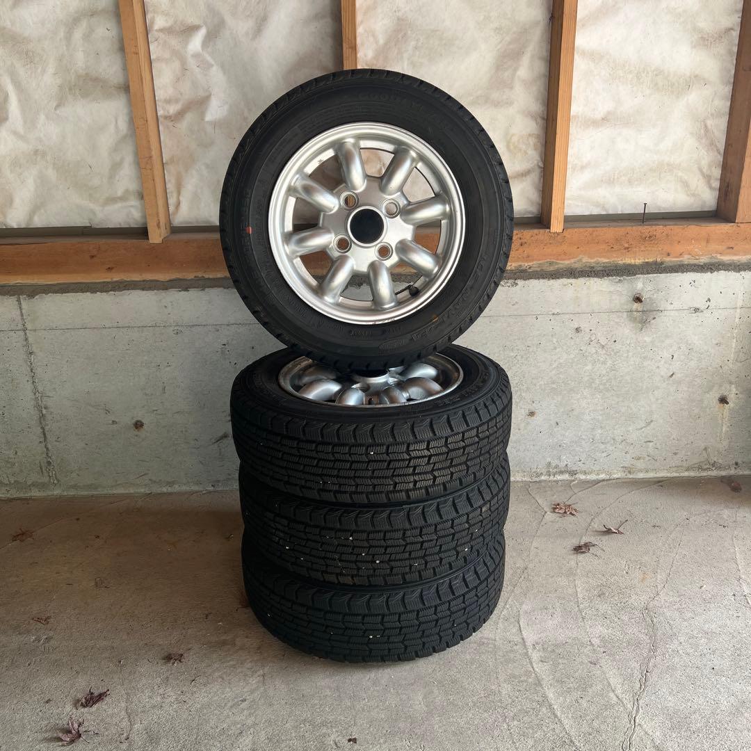 ローバーミニ 純正12インチアルミホイール&スタッドレスタイヤセット
