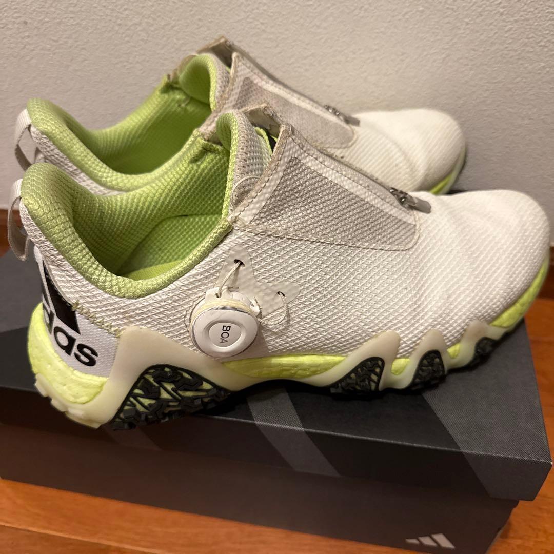 adidas ボアシステム ゴルフシューズ ホワイト/ライム