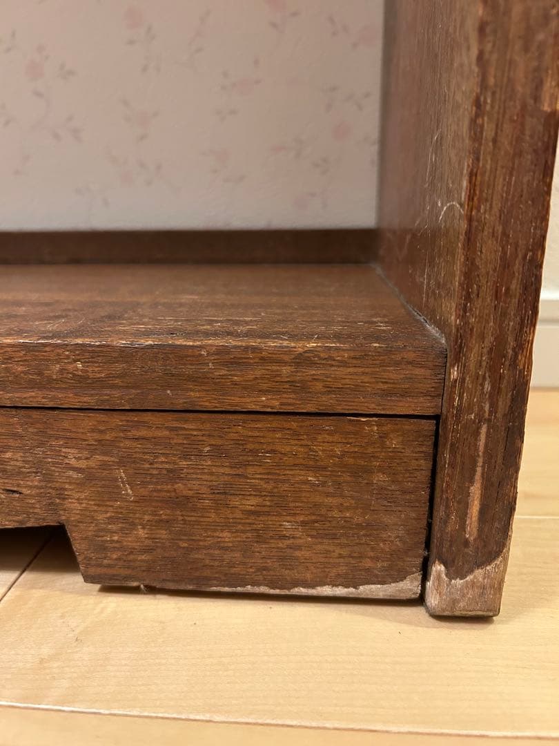 本棚・シェルフ・レトロ・アンティーク木製本棚・木製5段シェルフ ブラウン167㎝