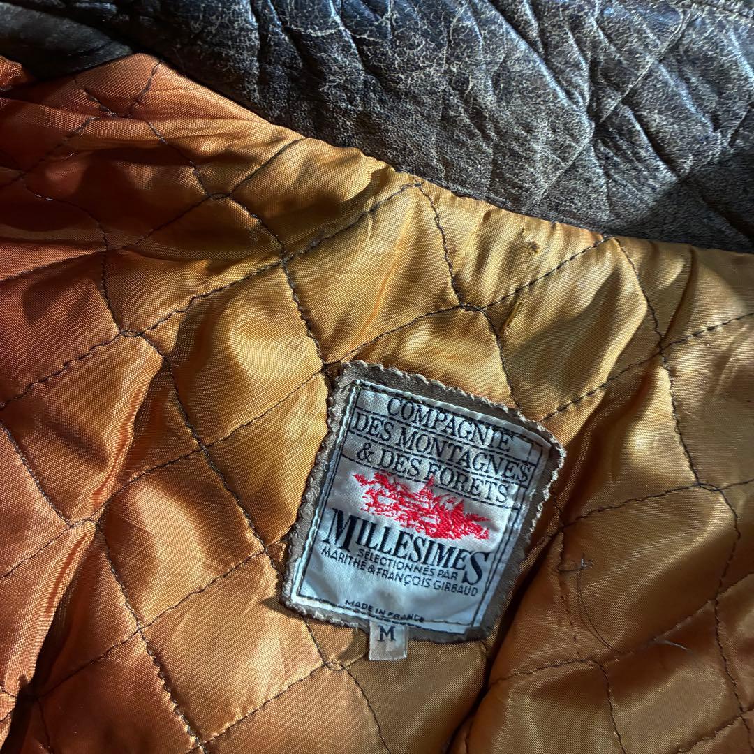 80s-90s フランス製　フライトジャケット　レザージャケット　M