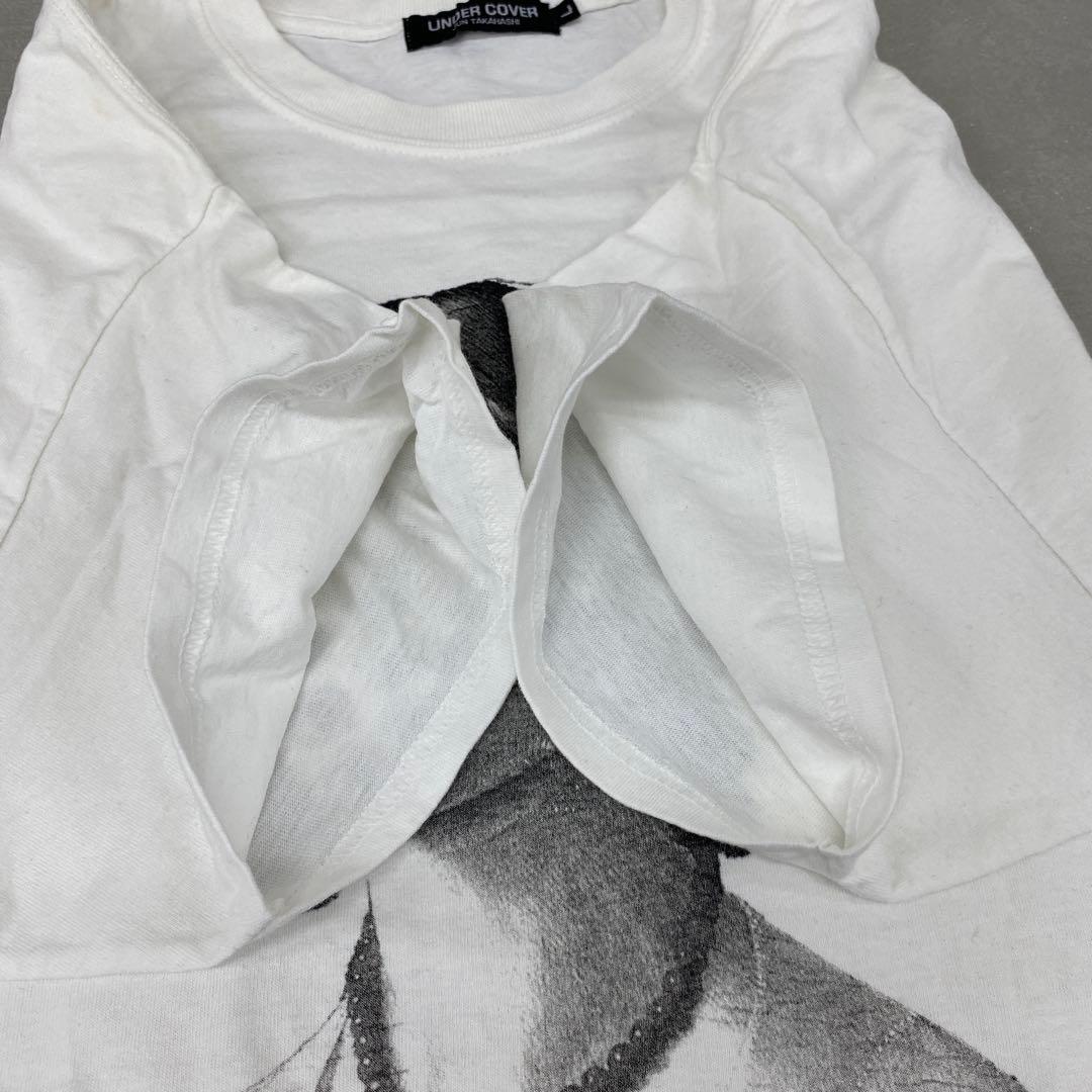 P863＊ アンダーカバー メンズ 半袖 プリント Tシャツ Lサイズ ホワイト