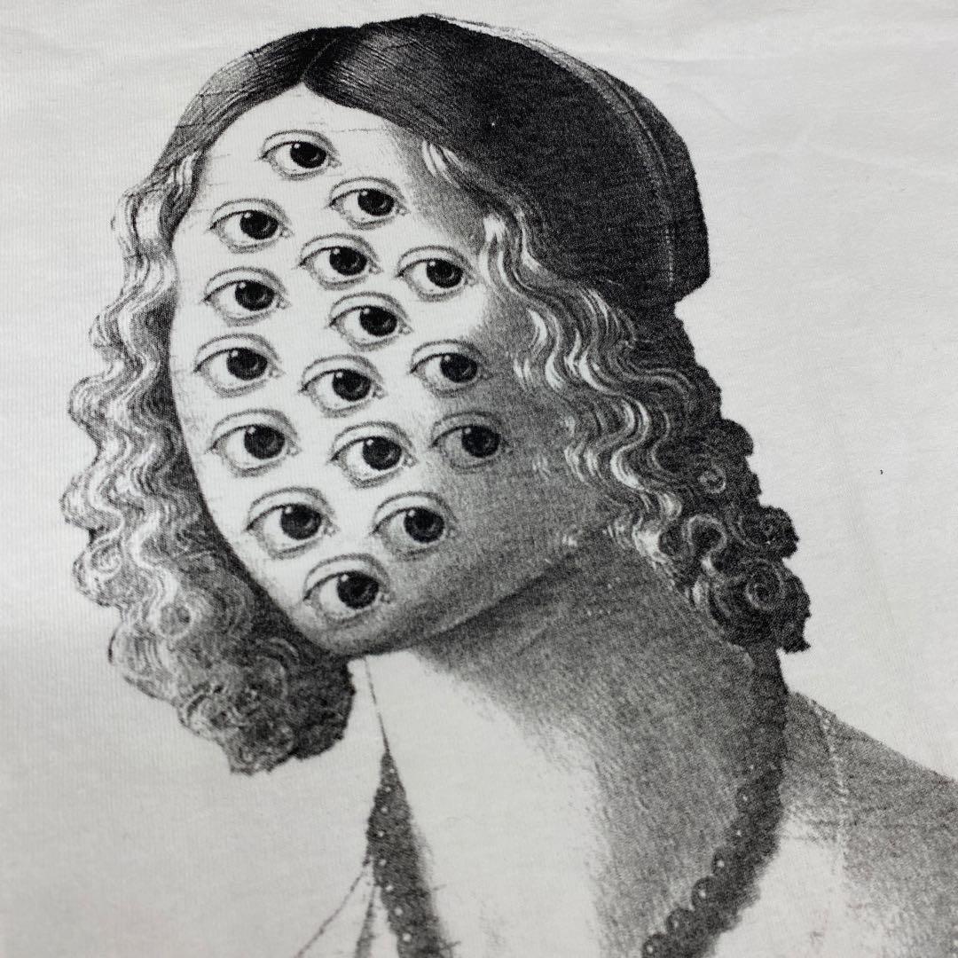 P863＊ アンダーカバー メンズ 半袖 プリント Tシャツ Lサイズ ホワイト