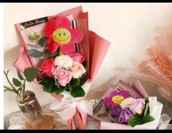 チャンキーフラワー ぬいぐるみ 花束 ギフト 韓国 オルチャン 出産祝 素材