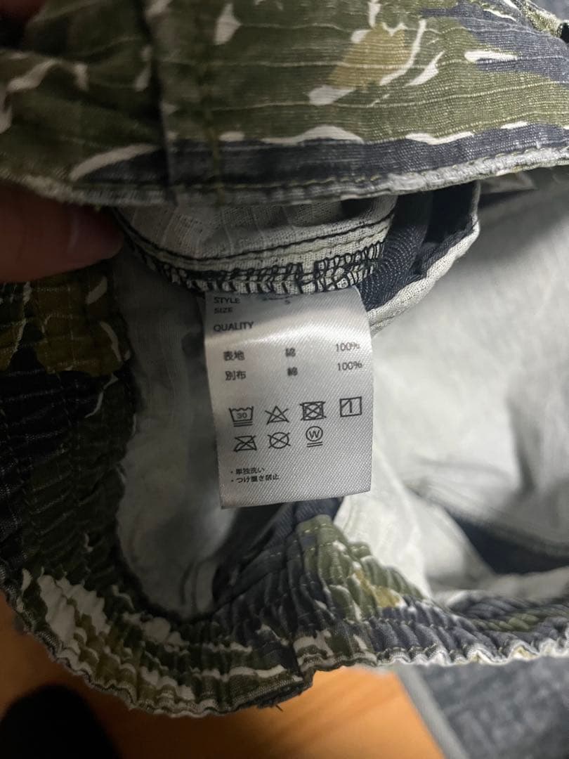 パンツ DankeSchon/LAYER CAMO&DENIM BAGGY PANTS